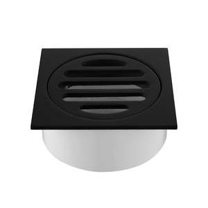 Accessories: Nora Verona Floor Drain 80mm Matt Black (700402CBK)