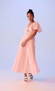 Size 6: RUBY Clover Midi Dress - Pink