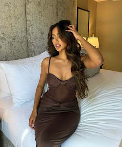 Size 8: Sasha Therese Amara Maxi Brown