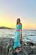 BENNI Nico Off Shoulder Maxi Dress Aquamarine