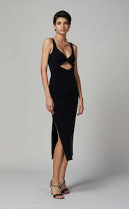 Size 14: Bec & Bridge Joelle Midi Dress Black (12)