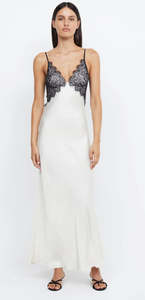 Size 8: Bec & Bridge Emery Lace Maxi | Ivory/Black