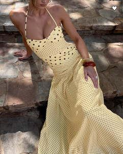 Size 6: Princess Polly Marguerite Halter Maxi Dress Lemon