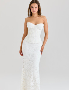 Sets Separates: Solaine Corset Maxi | Ivory