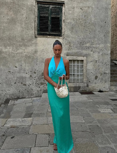 Oahu Slip Dress | Aquamarine