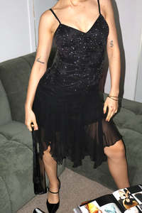 Vintage beaded mini dress