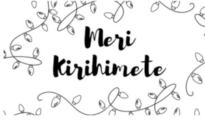 Free Downloads: Colourable Card - Meri Kirihimete - free download