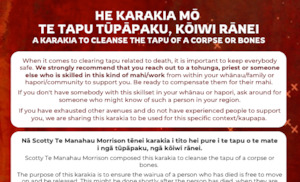 How To Tangi: Karakia: For a Tūpāpaku/Kōiwi - Free Download