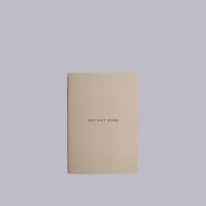 MiGoals | Get Shit Done | Minimal Notebook | Sand | A6