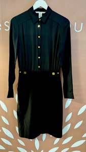 Dresses: DVF Black Silk and Wool Dress