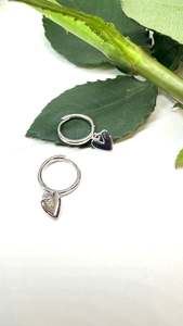 Molten Heart Silver Earrings