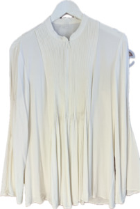 Arket Pin Pleat Bone Top