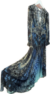 Camilla Blue Silk Maxi