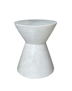 Coastal Living: Grey Terrazzo Hourglass Stool