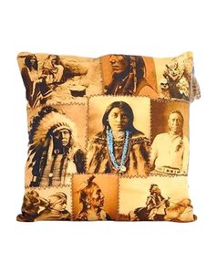 Sale Cushions: Native American Montage cushion - with Turquoise Beads