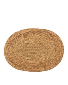 Smoked Rattan Placemat - Oval