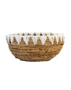 Zig Zag Banana Leaf Bowl - White