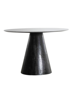 Marble: Cousteau Dining Table (Black Base)