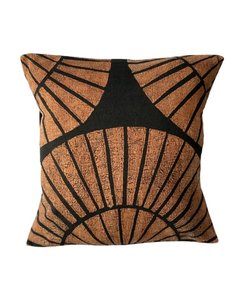 African Batik Cushions: Zuva (Sunrays) Red Batik Cushion