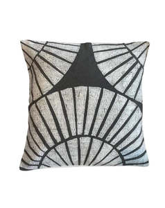 African Batik Cushions: Zuva (Sunrays) Charcoal Batik Cushion