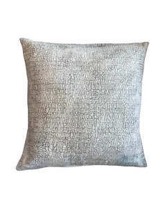 African Batik Cushions: Cracked Earth Charcoal Batik Cushion