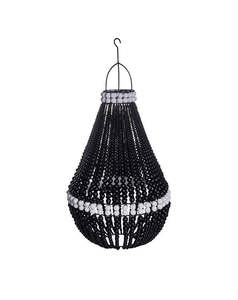 Pendants Sale: Tenda Wooden Bead Lamp Shade (Black)