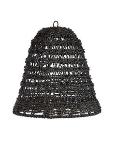 Pendants Sale: Woven Cone Pendant (Black)
