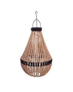 Tenda Wooden Bead Lamp Shade (Natural/Black stripe)