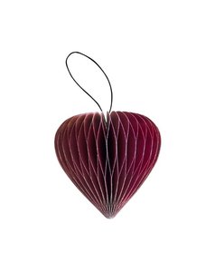Sale Homewares: Classic Red Paper Heart Ornament with Silver Glitter Edge