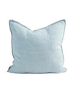 Textiles: Luca Linen Cushion - Sky