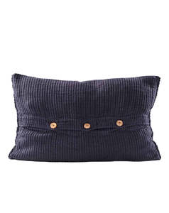 Rafflad Linen Cushion - Navy 40x60