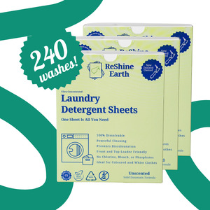 Value Pack, Unscented Laundry Detergent Sheets, 240 Washes