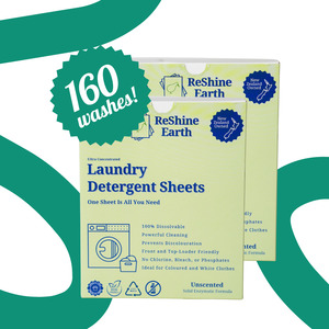 Laundry Detergent Sheets: Duo Pack, Unscented Laundry Detergent Sheets, 160 Washes
