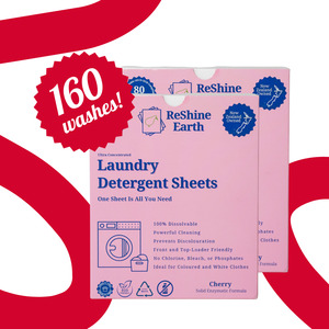 Duo Pack, Cherry Laundry Detergent Sheets, 160 Washes