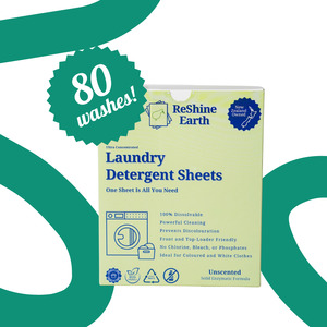 Laundry Detergent Sheets: Starter Pack, Laundry Detergent Sheets-Unscented, 80 Washes