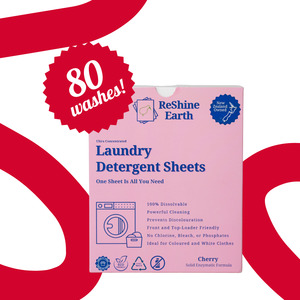 Starter Pack, Laundry Detergent Sheets-Cherry, 80 Washes