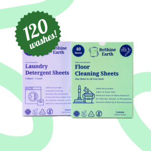 Bundle: Combo Starter Pack, Laundry and Floor Detergent Sheets, 120 Washes