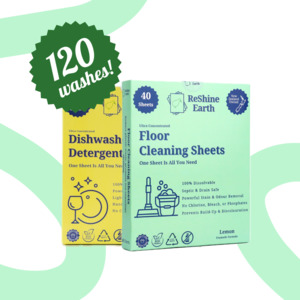 Combo Starter Pack, Dishwasher and Floor Detergent Sheets, 120 Washes