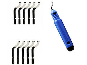 Deburring Tool with 10 Heavy Duty Deburring Blades, Precision Edge Burr Removal &hellip;