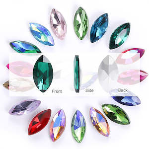Irregular Glass Crystal Rhinestones Marquise-Shaped Jewelry Embelishment with Pl&hellip;