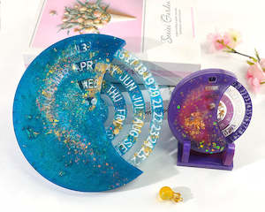 Moon Perpetual Calendar Resin Moulds for DIY Art Crafts, Home Wall Decoration (C&hellip;