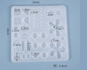 DIY Silicone Resin Moulds Earrings Pendant Epoxy Casting Moulds - 19
