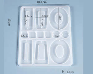DIY Silicone Resin Moulds Earrings Pendant Epoxy Casting Moulds - 16