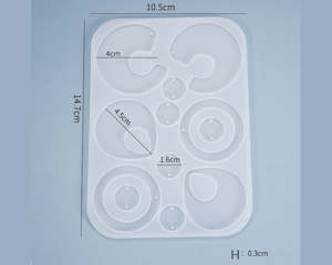 DIY Silicone Resin Moulds Earrings Pendant Epoxy Casting Moulds - 15