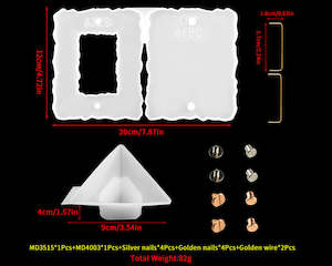 Photo Frame Moulds: Set of Photo Frame Moulds Picture Moulds DIY Picture Frame Mould Silicone Mould for Making Personalized Souvenir Handmade Crafts Home Decoration