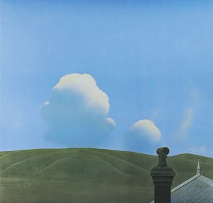 Brent Wong Prints: Brent Wong Print 4. Green Hill, Pink Cloud