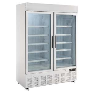 Commercial Open Display Fridge: Polar G-Series 2 Door Upright Display Freezer 920Ltr White