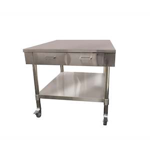 Commercial Kitchen Cabinets: Modular Systems Work Bench With 2 Drawers And Under Shelf SWBD8-2