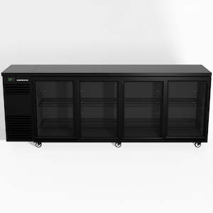 Under Bench Fridge: Skope BackBar 4 Glass Sliding Door Fridge