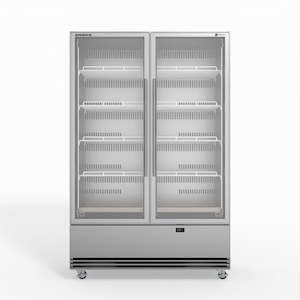 Food Displays: Skope SKB1200N-A 2 Glass Door Display or Storage Fridge